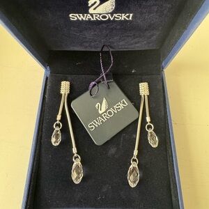 Swarovski Gillian Long Crystal Teardrop Earrings